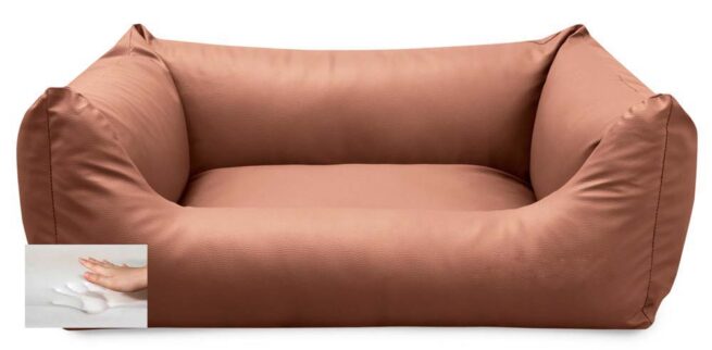 Hondenmand Kunstleer King Deluxe Cognac - Afbeelding 3