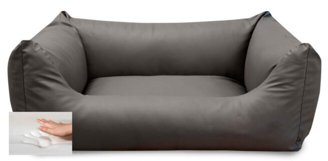 Hondenmand Kunstleer King Deluxe Taupe - Afbeelding 2
