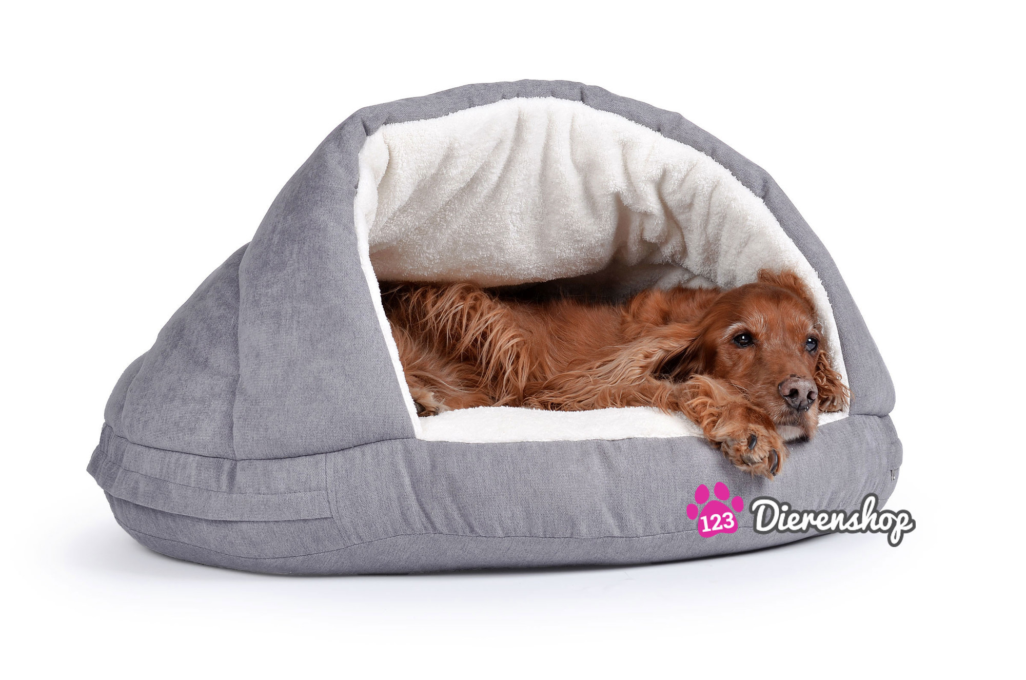 plak Woordvoerder Raad Hondenmand Snuggle Cave Zilver Deluxe 95 cm