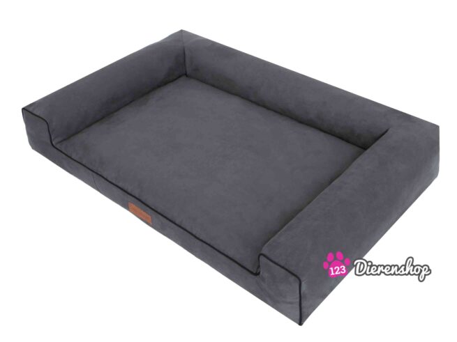 Hondenmand Lounge bed Suedine Grijs 100 cm-16674