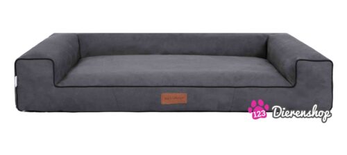 Hondenmand Lounge bed Suedine Grijs 100 cm-0