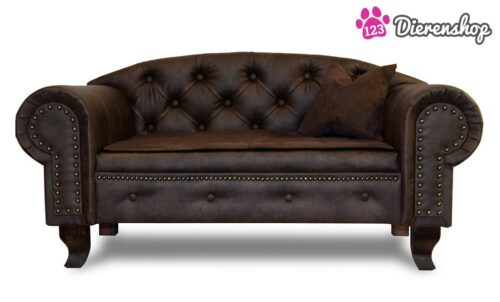 Hondenbank Chesterfield Bruin Premium-0