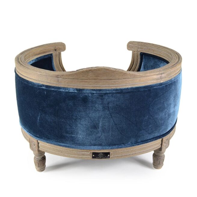 Hondenmand Lord Lou Royal Blue Velvet Medium-17159