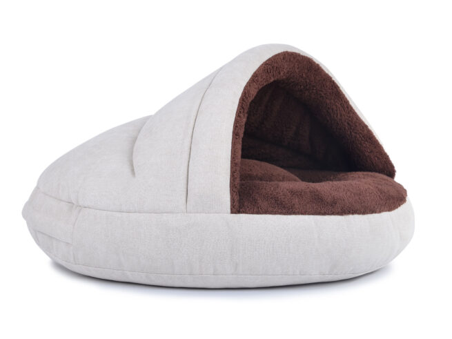Hondenmand Snuggle Cave Crème Bruin - Afbeelding 2
