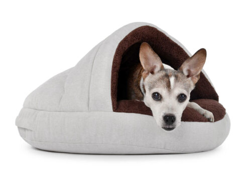 Hondenmand Snuggle Cave Crème Bruin
