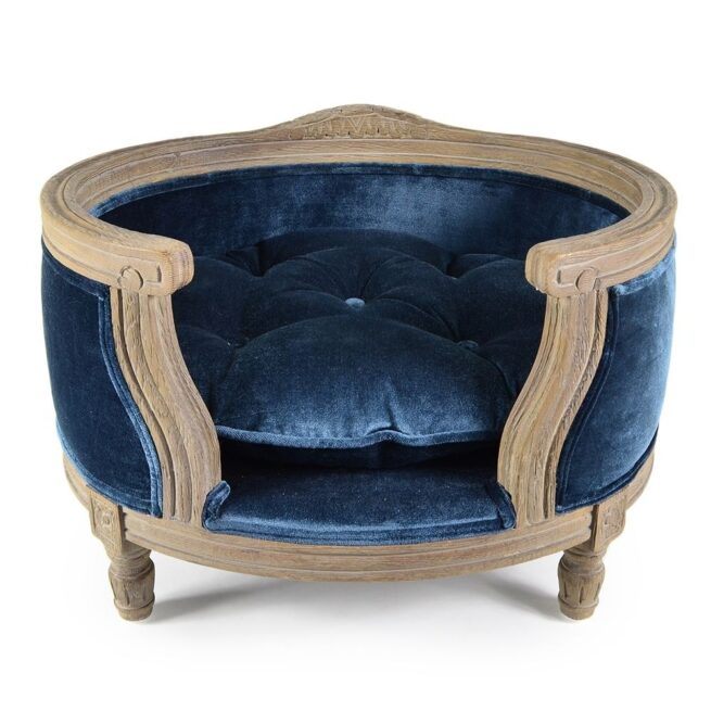 Hondenmand Lord Lou Royal Blue Velvet Medium-17149