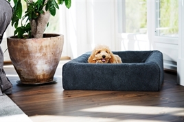 hondenmand bia bed fleece hoes grijs