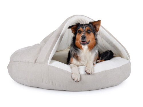 Hondenmand Snuggle Cave Deluxe Crème