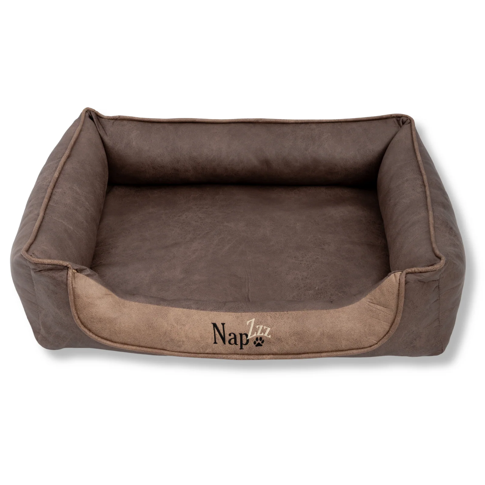 Hondenmand Hondenmand Napzzz Lederlook Duo Beige Bruin Hondenmand Napzzz Lederlook Duo Beige Bruin - Afbeelding 2
