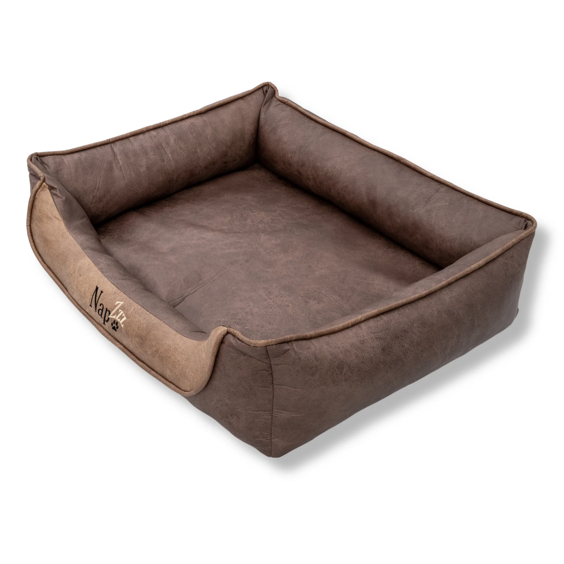 Hondenmand Hondenmand Napzzz Lederlook Duo Beige Bruin Hondenmand Napzzz Lederlook Duo Beige Bruin - Afbeelding 3