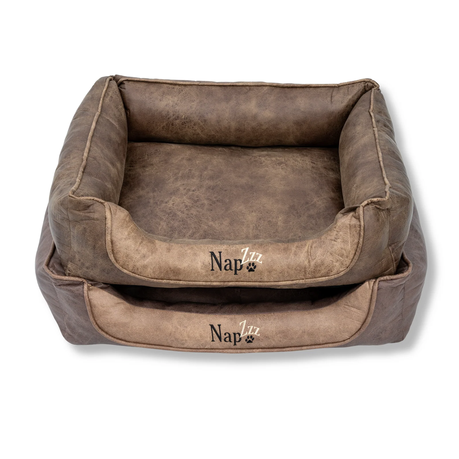 Hondenmand Hondenmand Napzzz Lederlook Duo Beige Bruin Hondenmand Napzzz Lederlook Duo Beige Bruin - Afbeelding 4