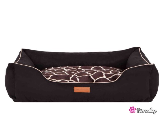 Hondenmand Indira Suedine Deluxe Zwart Black Cow 85 cm-0