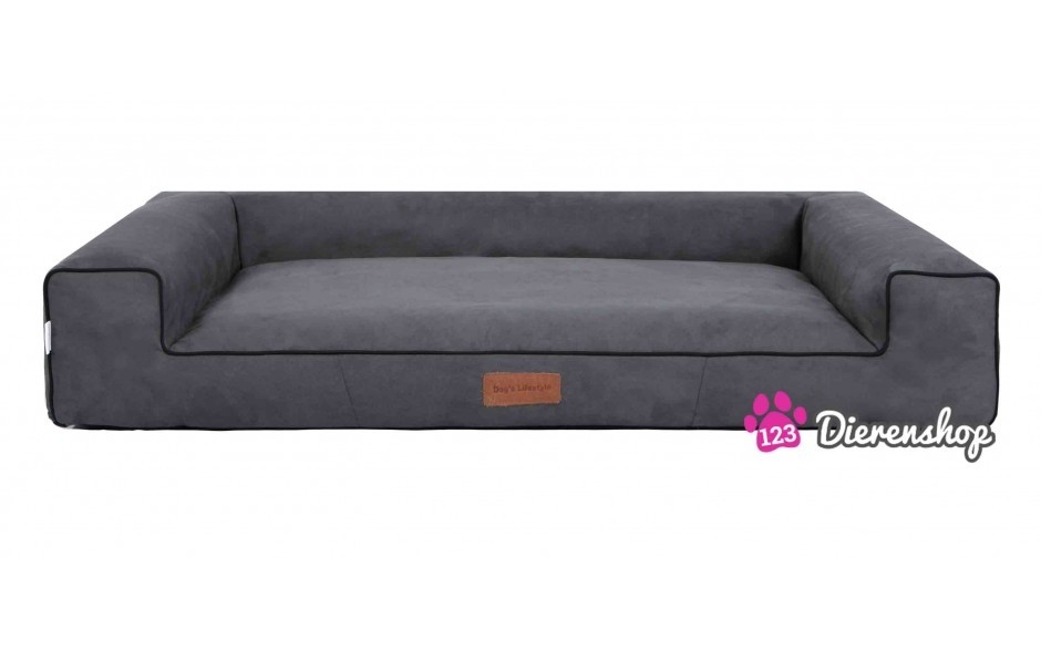 Malawi India Duplicatie Hondenmand Lounge bed Suedine Grijs 120 cm