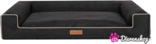 Hondenmand Lounge bed Suedine Zwart 120 cm-0