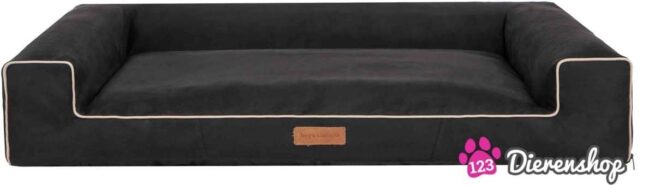 Hondenmand Lounge bed Suedine Zwart 120 cm-0