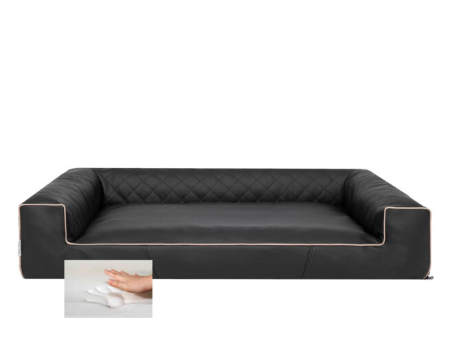 Hondenmand Lounge Bed Indira Zwart - Afbeelding 2