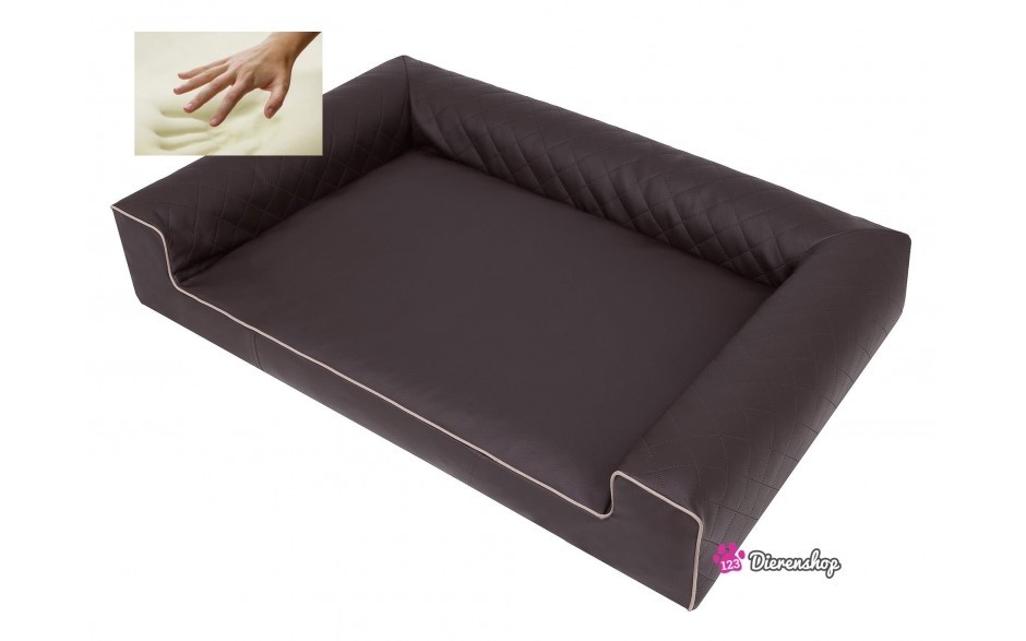 Kalmte Vakantie Onderverdelen Orthopedische hondenmand Lounge Bed Indira Bruin 120 cm