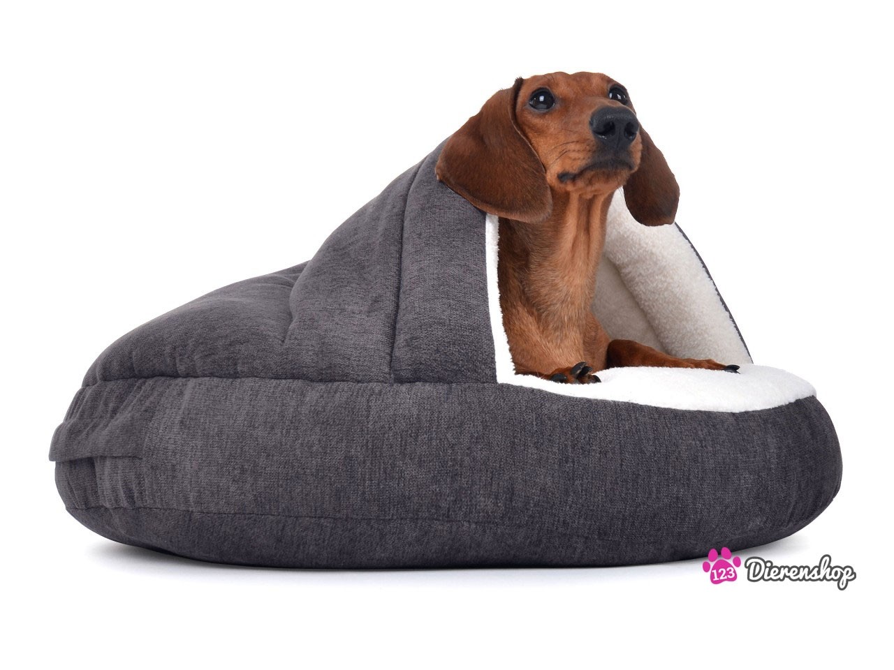 Klusjesman Orkaan Isoleren Hondenmand Snuggle Cave Grijs 75 cm