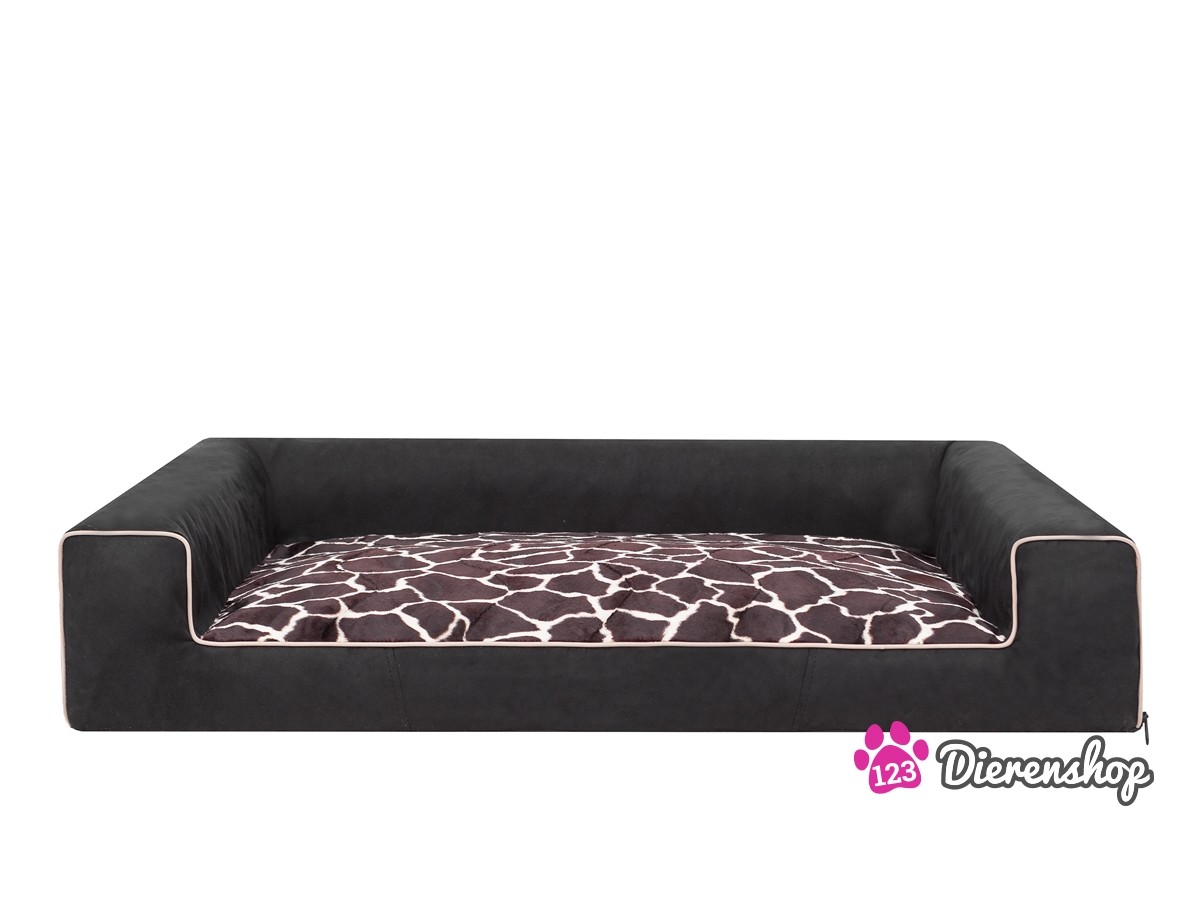 Ga terug Verenigen Voldoen Hondenmand Lounge Bed Suedine Zwart koe 100cm