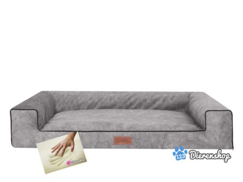 Orthopedische hondenmand lounge bed indira misty grijs 100cm-0