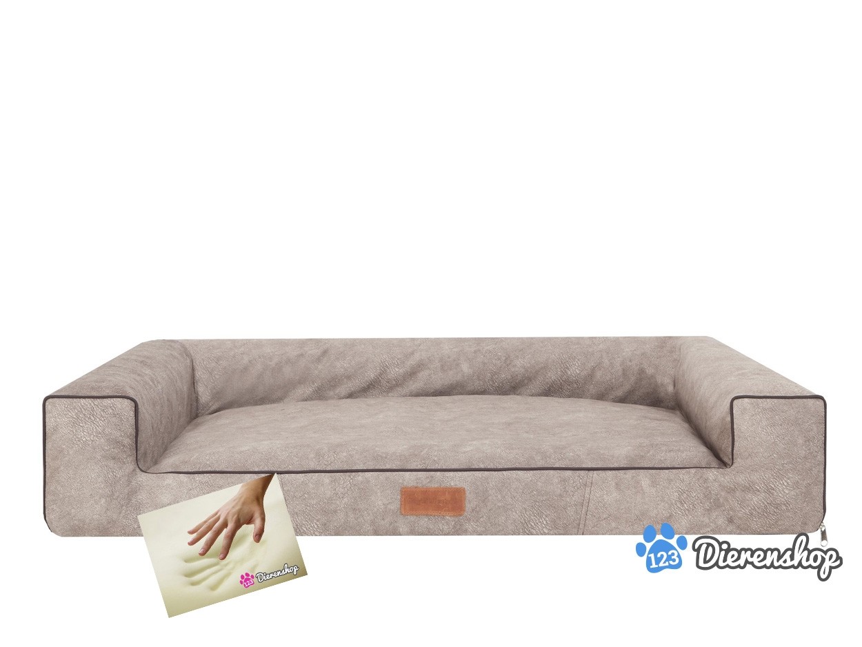 Orthopedische hondenmand lounge bed indira taupe 100cm