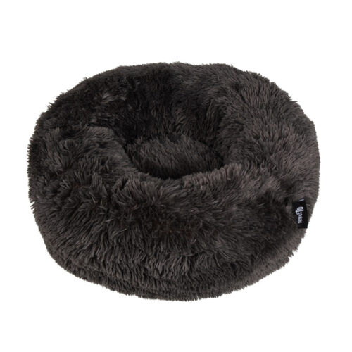 Hondenmand Donut Fuzz donkergrijs 45 cm