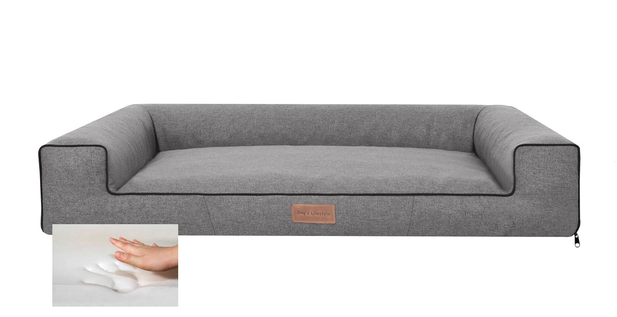 Explosieven duidelijkheid Verkeersopstopping Orthopedische hondenmand Lounge Bed Lux antraciet 120cm - 123Hondenmand.nl