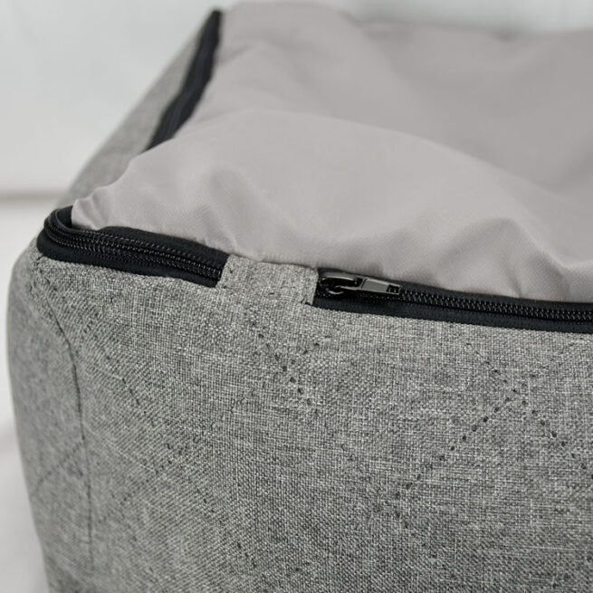 Kona Cave® Hondenmand Snuggle Premium Quilted Grijs - Afbeelding 3