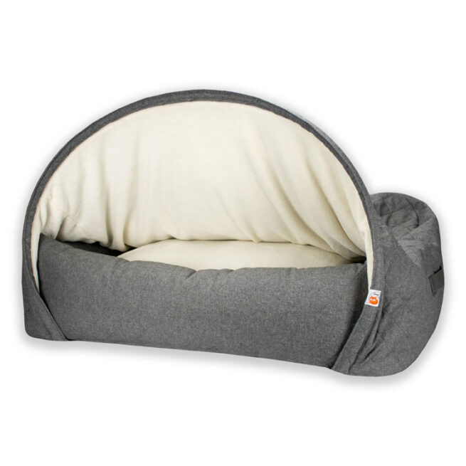 Kona Cave® Hondenmand Snuggle Premium Quilted Grijs - Afbeelding 2