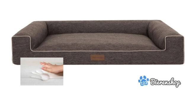 Hondenmand Lounge Bed Indira Cordu Bruin ( meubelstof ) - Afbeelding 3