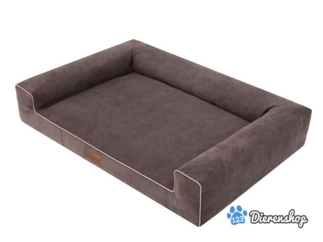 Hondenmand Lounge Bed Indira Cordu Bruin ( meubelstof ) - Afbeelding 2
