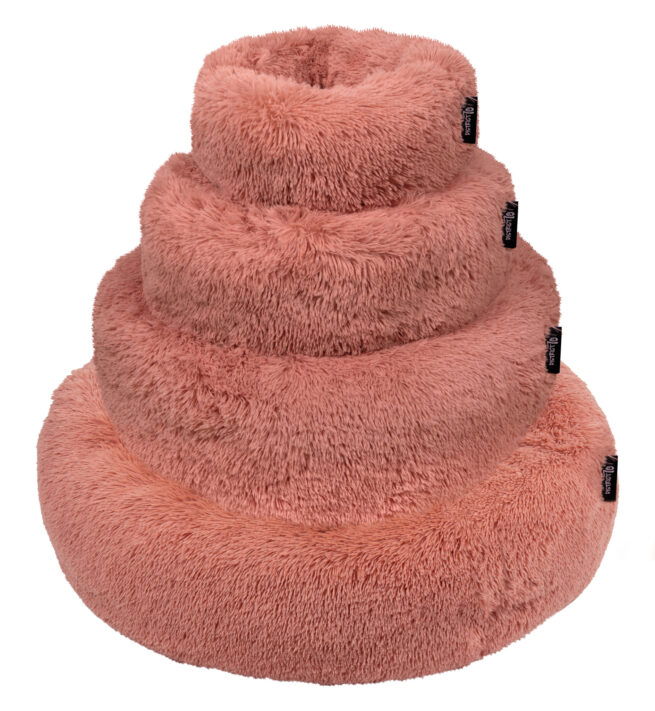 Hondenmand Donut Fuzz Oudroze 100cm