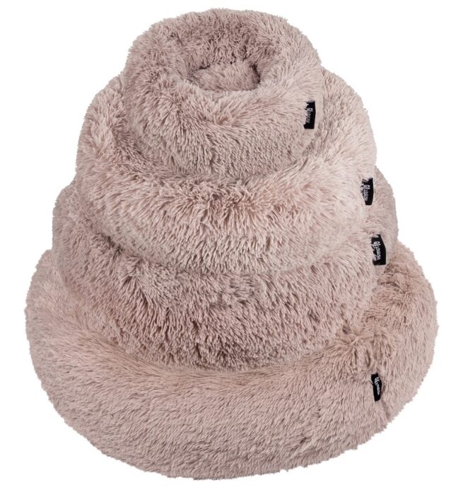 Hondenmand Donut Fuzz Zand 100cm