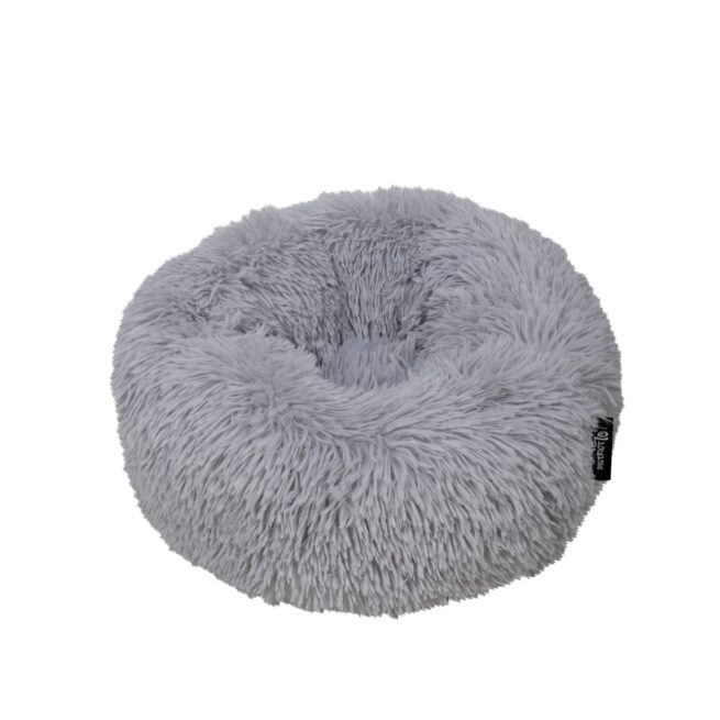 Hondenmand Donut Fuzz Lichtgrijs 45cm