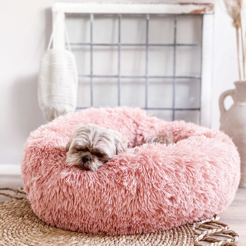 Hondenmand Donut Fuzz Oudroze