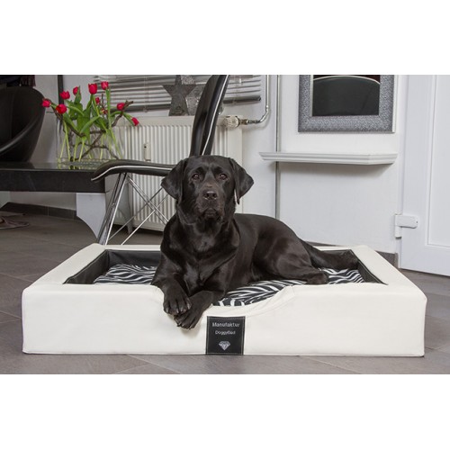 warm aanpassen optocht DoggyBed Orthopedische hondenmand Gelax Wit - 123Hondenmand.nl