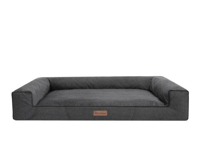 Hondenmand Lounge Bed Velvet Antraciet 120cm