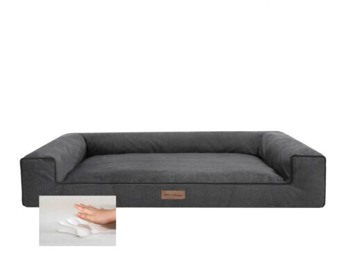Orthopedische Hondenmand Lounge Bed Velvet Antraciet 100cm