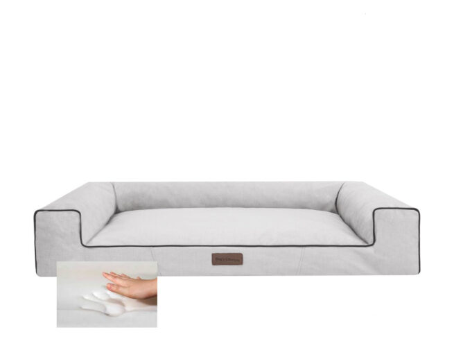 Orthopedische hondenmand Lounge Bed Velvet Crème 100cm