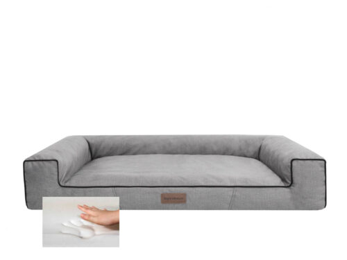 Orthopedische hondenmand Lounge Bed Velvet grijs 100cm