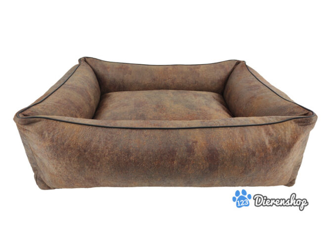 Dog's Lifestyle Hondenmand Vintage Lederlook Bruin
