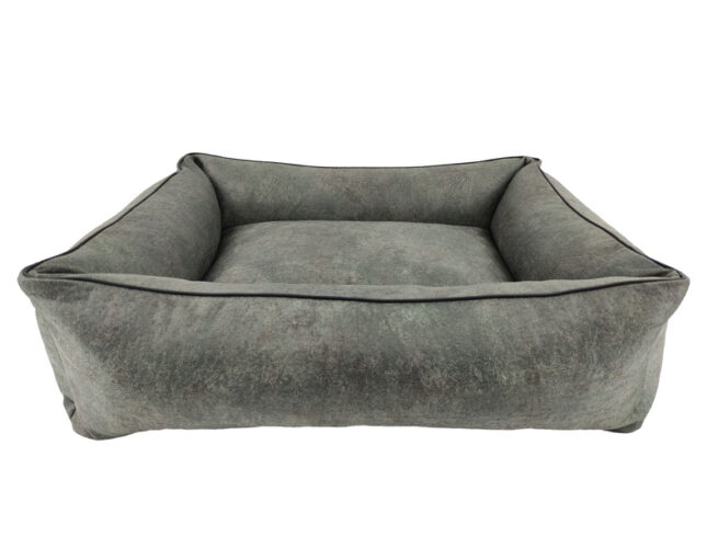 Dog's Lifestyle hondenmand Vintage Lederlook Grijs