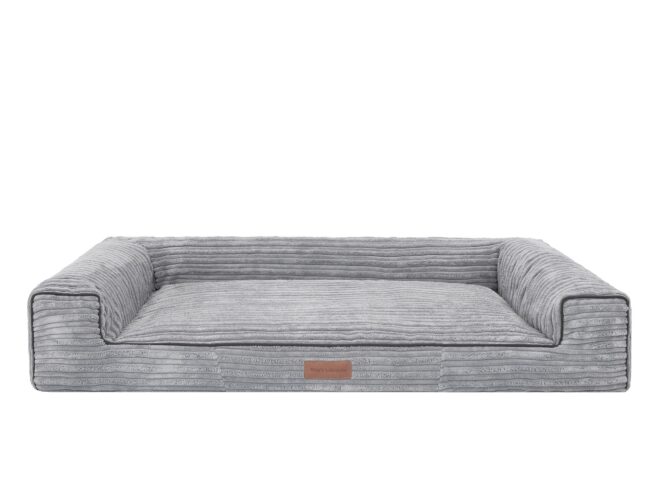 Hondenmand Lounge Bed Rib Grijs 100cm