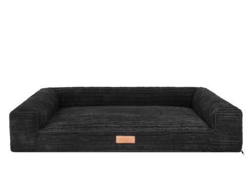 Hondenmand Lounge Bed Rib Zwart 100cm