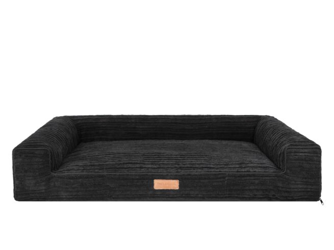Hondenmand Lounge Bed Rib Zwart 100cm