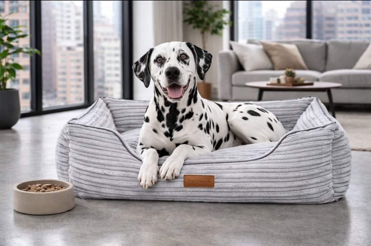 Dog's Lifestyle Hondenmand Dog’s Lifestyle Rib Grijs Hondenmand Dog's Lifestyle Rib Grijs