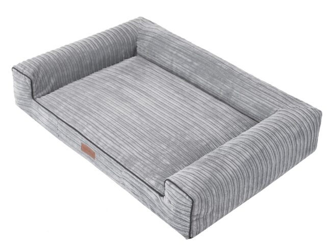 Hondenmand Lounge Bed Rib Grijs 100cm