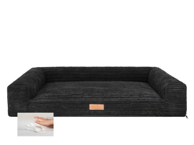 Orthopedische hondenmand Bed Rib Zwart 100cm