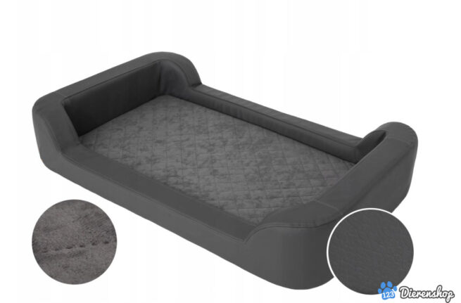 Dog's Lifestyle Dog’s Lifestyle hondenmand Premium Eco-Leder Antraciet