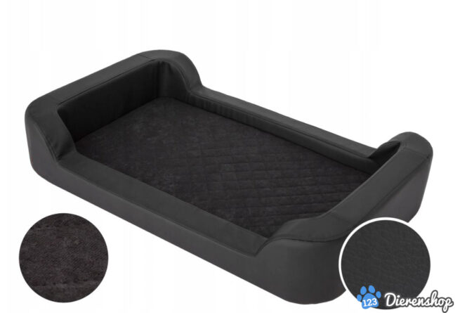 Dog's Lifestyle Dog’s Lifestyle Hondenmand Premium Eco leder Zwart 80cm
